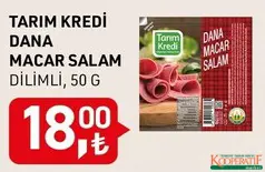 TARIM KREDİ DANA MACAR SALAM DİLİMLİ 50 G